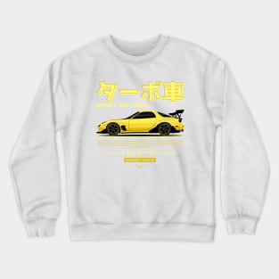 Yellow JDM RX 7 FD3 s Racing Crewneck Sweatshirt